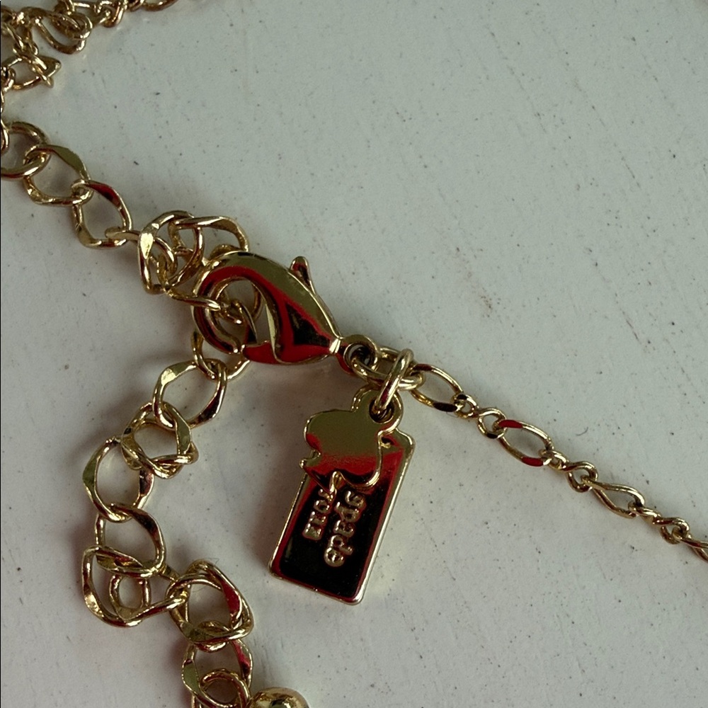 Kate Spade Gold Floral Necklace with Pearl Accents - Picture 2 of 2